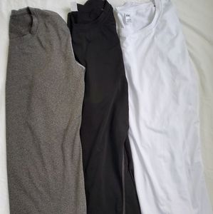 3 Long sleeve workout stretch fitted tops size L